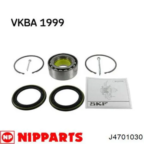 Do koszyka J4701030 Nipparts Łożysko piasty przedniej