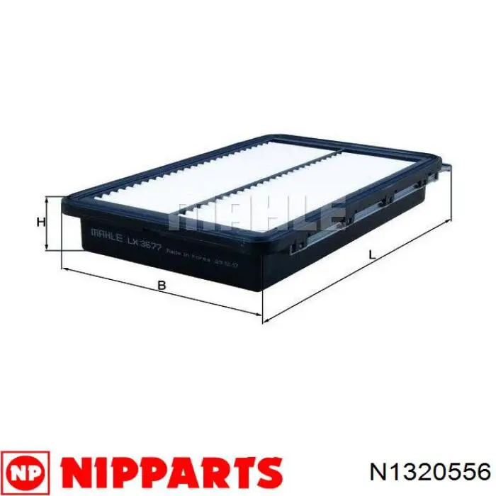 Filtr powietrza Nipparts N1320556 cena, od 11,95 USD
