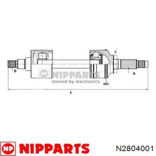 Do koszyka Półoś napędowa przednia lewa Honda Civic VI EJ9, EK3/4