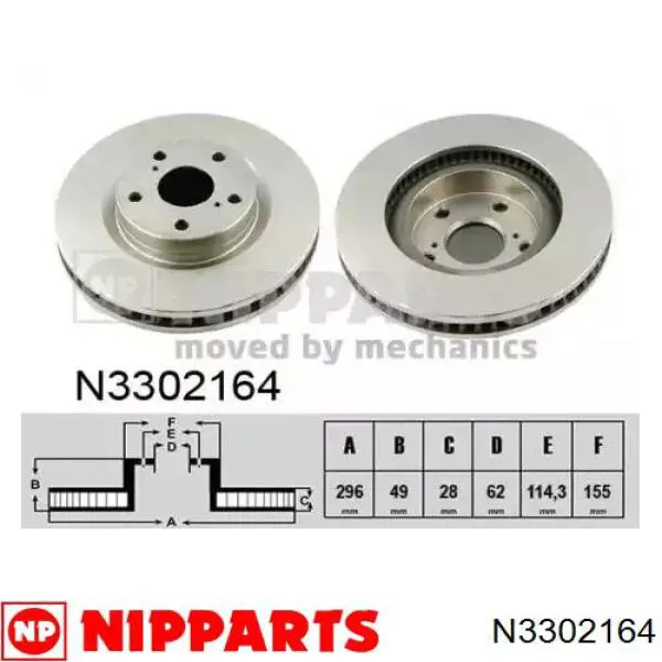 Tarcza hamulcowa przednia Nipparts N3302164 cena, od 50,84 USD