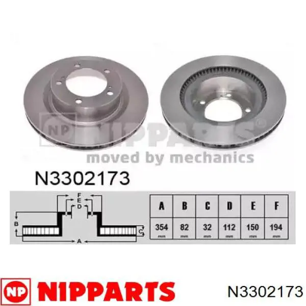 Tarcza hamulcowa przednia Nipparts N3302173 cena, od 90,13 USD