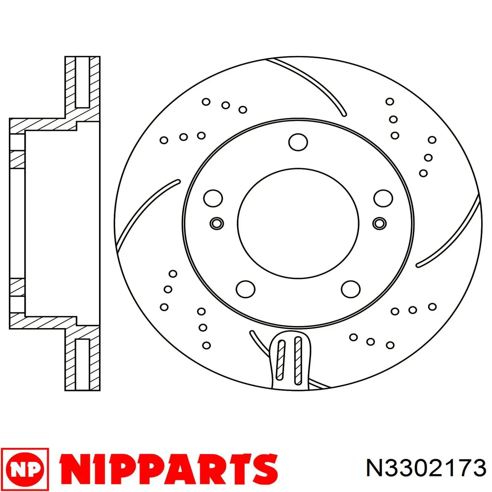 Do koszyka N3302173 Nipparts Tarcza hamulcowa przednia