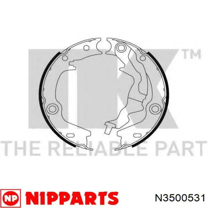 Do koszyka N3500531 Nipparts Klocki hamulca ręcznego