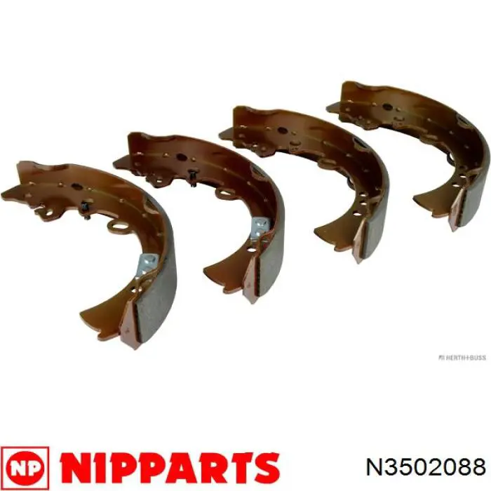 Do koszyka N3502088 Nipparts Klocki hamulcowe tylne bębnowe