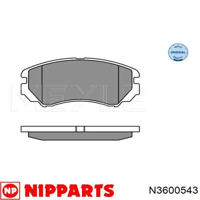 Do koszyka N3600543 Nipparts Klocki hamulcowe przednie tarczowe