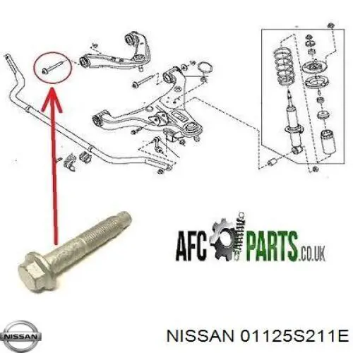 Śruba mocowania amortyzatora przedniego Nissan Navara NP300 (D40M)