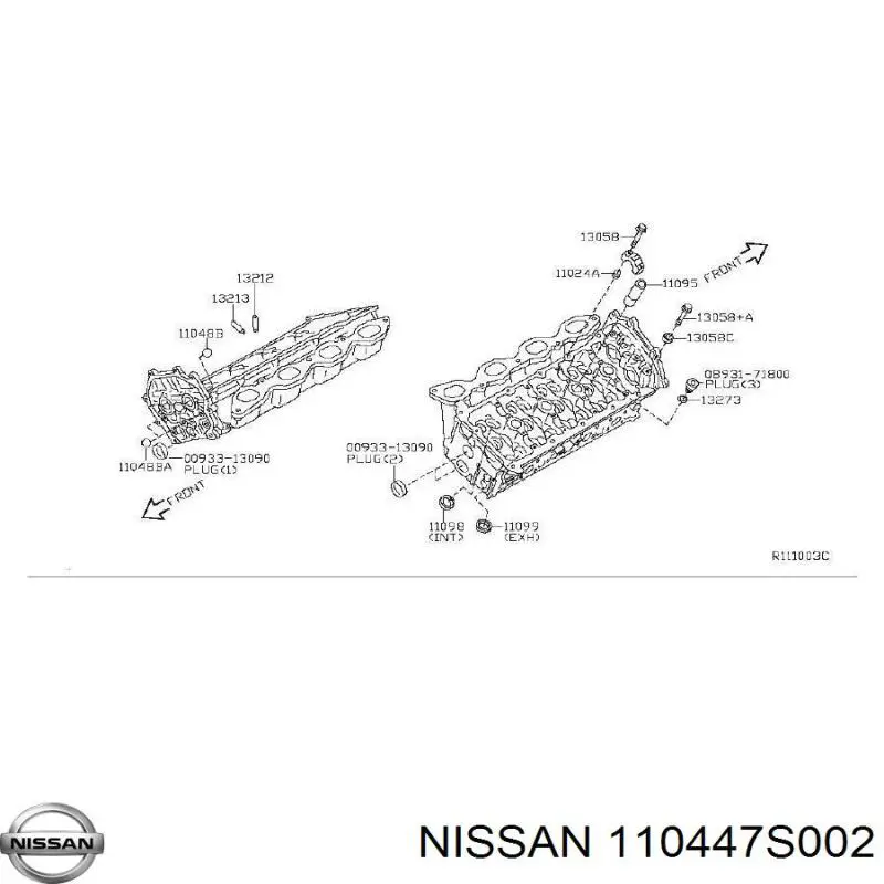 Uszczelka głowicy cylindrów prawa Nissan Armada (TA60)