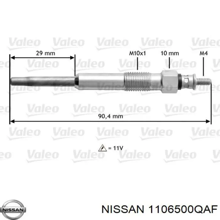 1106500QAF Nissan/Infiniti Świeca żarowa