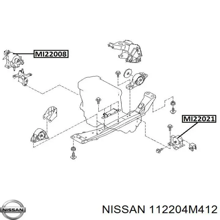 Poduszka (podpora) silnika lewa Nissan/Infiniti 112204M412 cena, od 31,28 USD