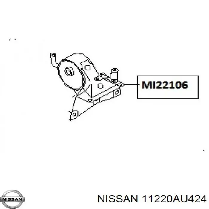 Do koszyka 11220AU424 Nissan/Infiniti Poduszka (podpora) silnika lewa