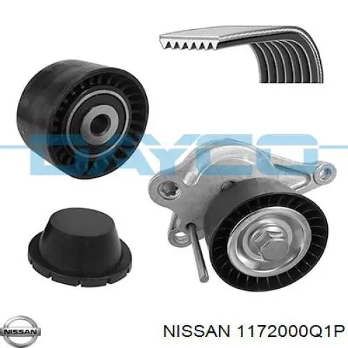 1172000Q1P Nissan/Infiniti Pasek napędowy mechanizmów, zestaw