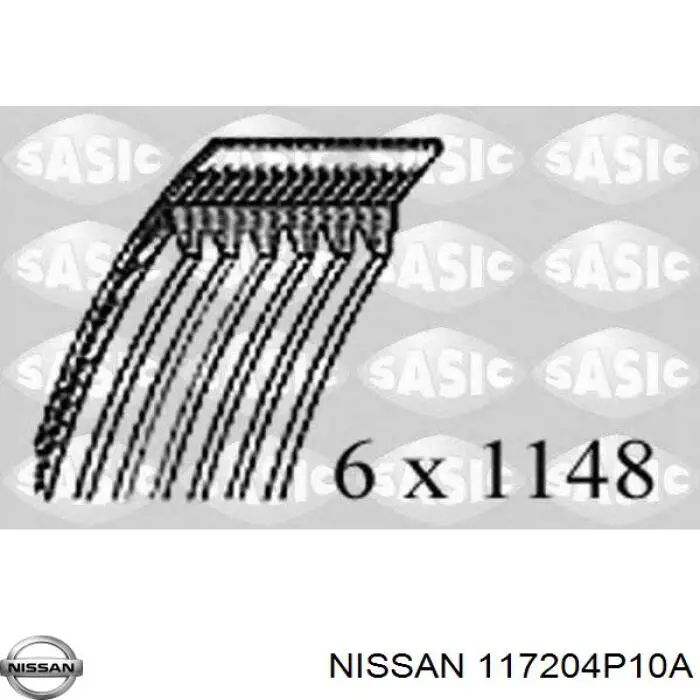 Do koszyka 117204P10A Nissan/Infiniti Pas napędowy mechanizmów