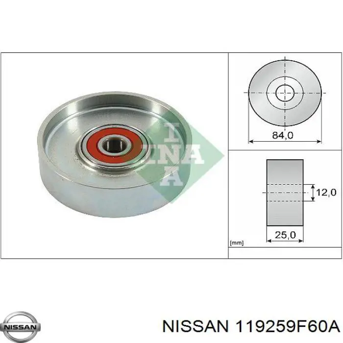 Napinacz paska napędowego Nissan Almera CLASSIC sedana (B10RS) (2006 - 2012) cena, od 60,85 USD