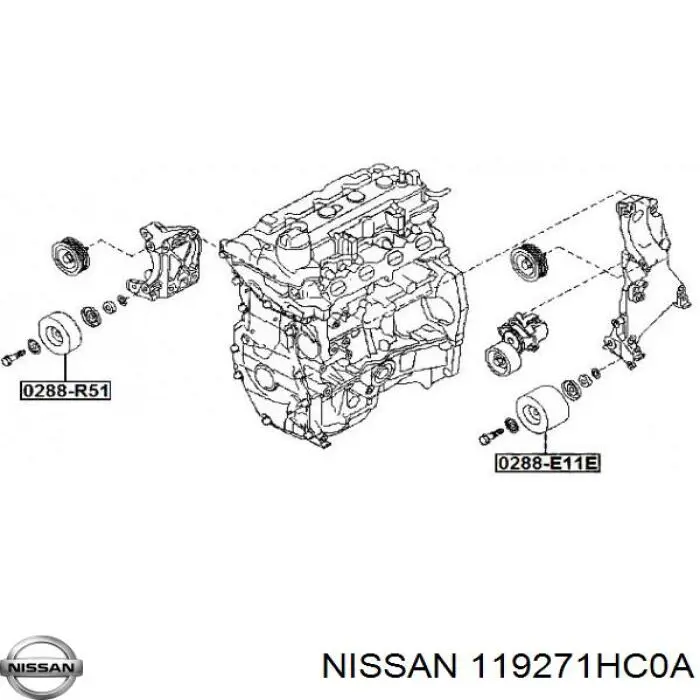 Rolka napinacza paska napędowego Nissan/Infiniti 119271HC0A cena, od 30,90 USD