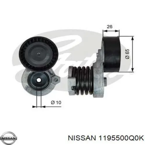 1195500Q0K Nissan napinacz paska napędowego