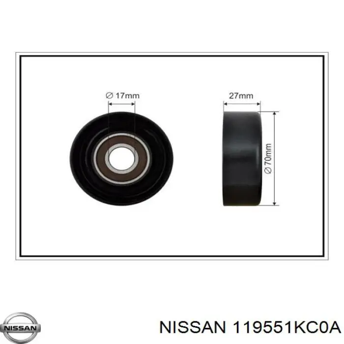 Napinacz paska napędowego Nissan/Infiniti 119551KC0A