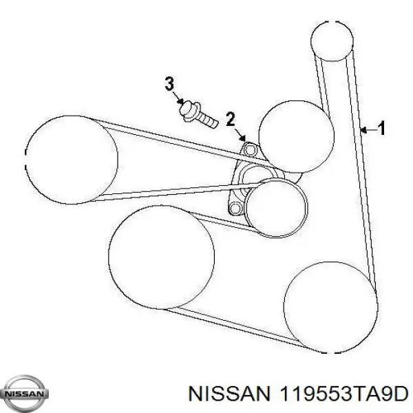 Napinacz paska napędowego Nissan/Infiniti 119553TA9D cena, od 64,69 USD
