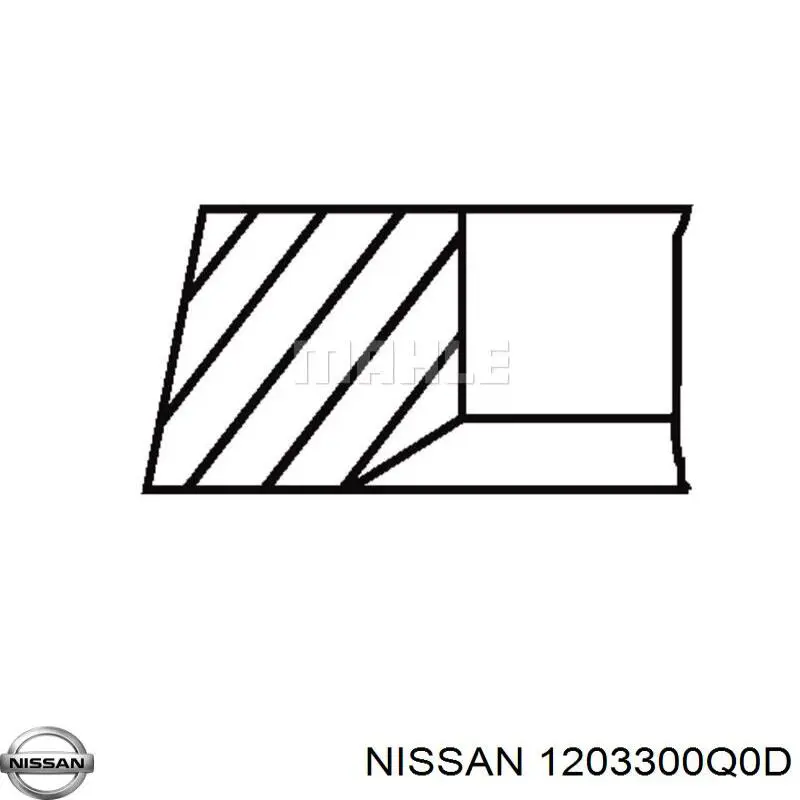 Pierścienie tłokowe na 1 cylinder, STD. Nissan/Infiniti 1203300Q0D cena, od 31,03 USD