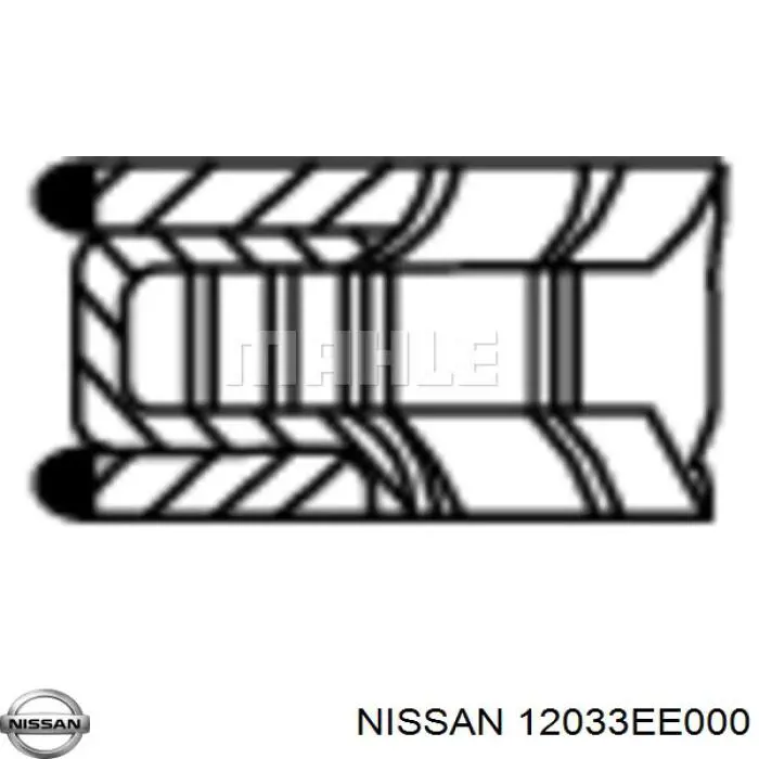 Zestaw pierścieni tłokowych do silnika, STD Nissan/Infiniti 12033EE000 cena, od 37,58 USD