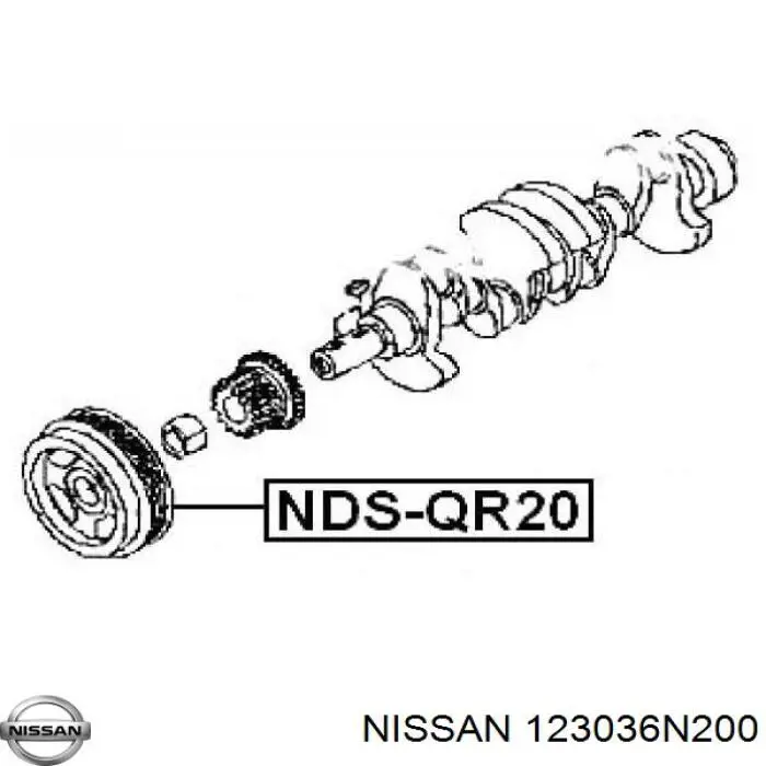 Do koszyka 123036N200 Nissan/Infiniti Koło pasowe wału korbowego
