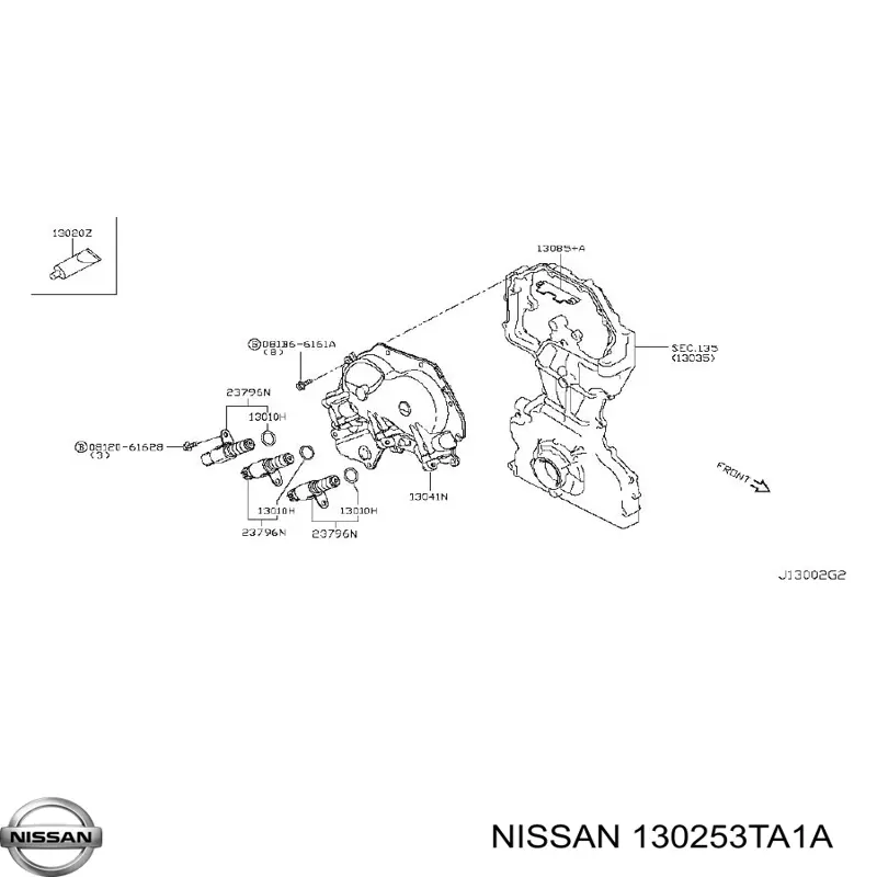 Koło zębate walcowe wału rozrządu silnika, dolotowego (ssącego) Nissan/Infiniti 130253TA1A cena, od 31,37 USD