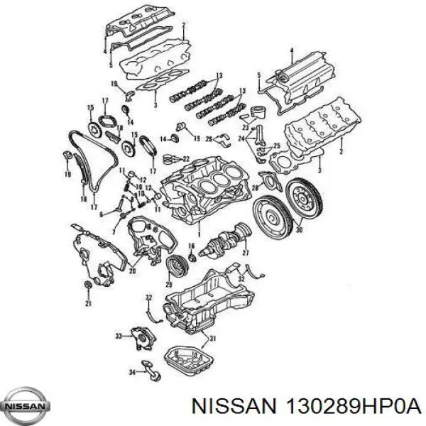 13028JA10A Nissan/Infiniti Łańcuch rozrządu