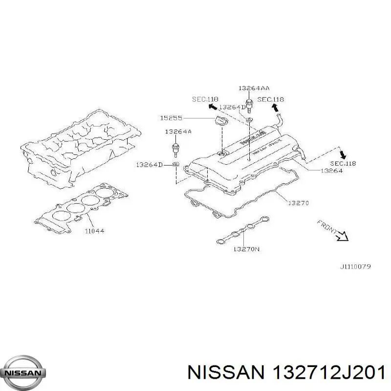 132712J201 Nissan/Infiniti Pierścień uszczelniający gniazda świecy