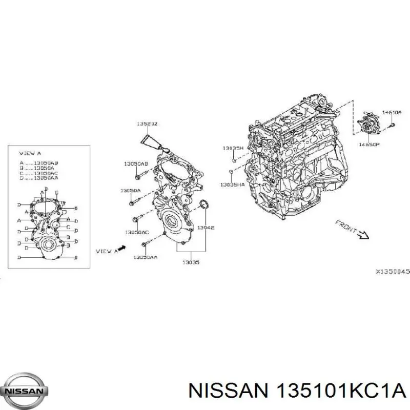 Uszczelniacz wału korbowego przedni Nissan/Infiniti 135101KC1A cena, od 7,29 USD
