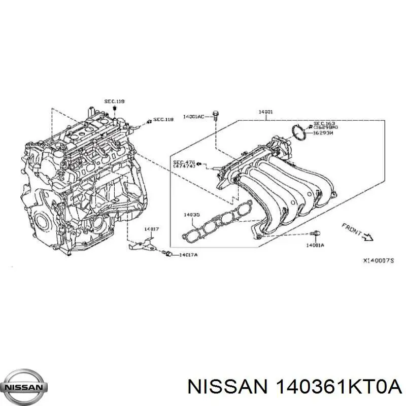 Uszczelka kolektora wydechowego Renault (RVI) 140361KT0A cena, od 9,74 USD
