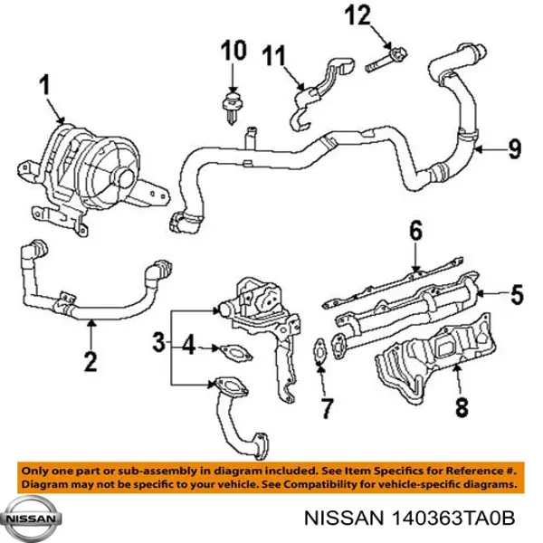 Uszczelka kolektora wydechowego Nissan Altima L33 sedana (2012 - 2018) cena, od 29,41 USD