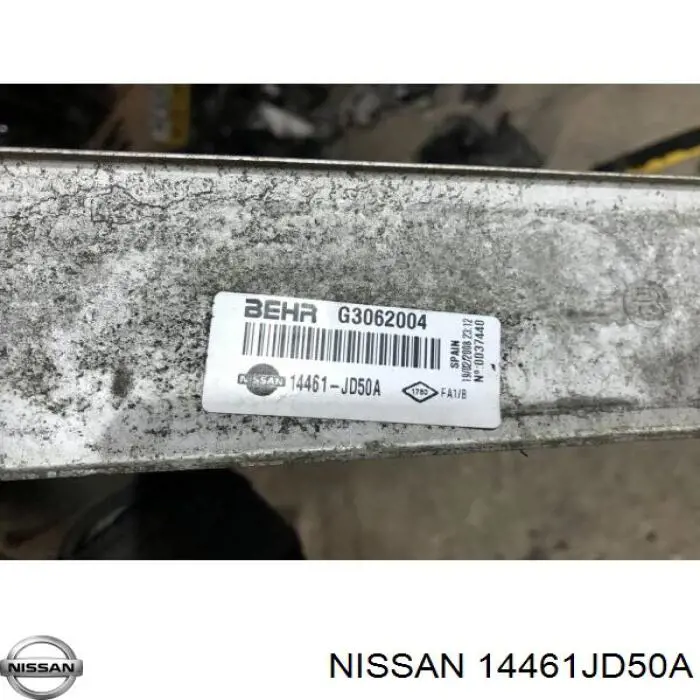 Chłodnica intercoolera Nissan/Infiniti 14461JD50A cena, od 165,15 USD