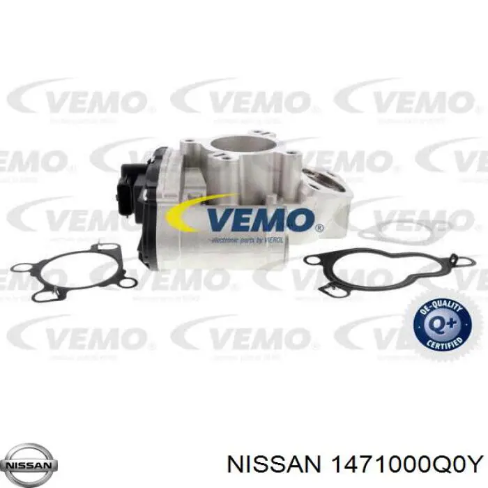 Do koszyka 1471000Q0Y Nissan/Infiniti Zawór recyrkulacji spalin EGR
