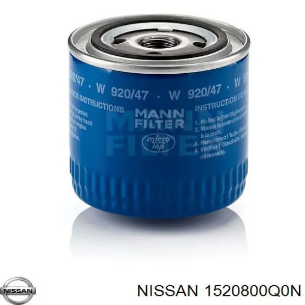 1520800Q0N Nissan/Infiniti Filtr oleju