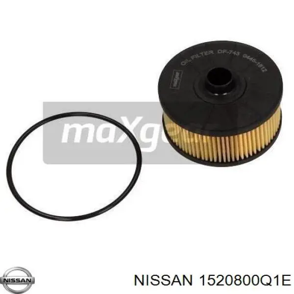 Do koszyka 1520800Q1E Nissan/Infiniti Pokrywa filtra oleju