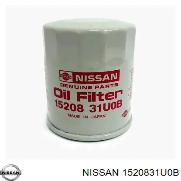 Do koszyka 1520831U0B Nissan/Infiniti Filtr oleju