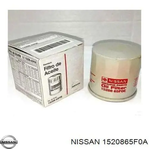 Do koszyka 1520865F0A Nissan/Infiniti Filtr oleju