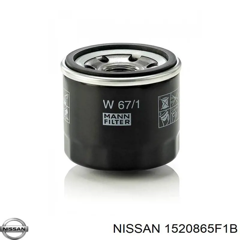 Filtr oleju Nissan/Infiniti 1520865F1B cena, od 6,71 USD