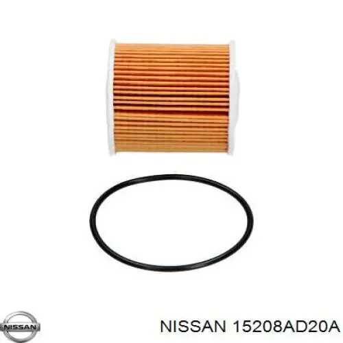Filtr oleju Nissan/Infiniti 15208AD20A cena, od 8,42 USD