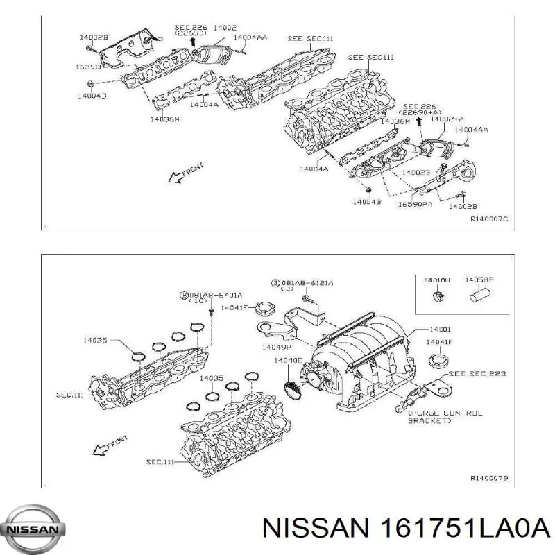 Uszczelka przepustnicy Nissan/Infiniti 161751LA0A cena, od 9,80 USD