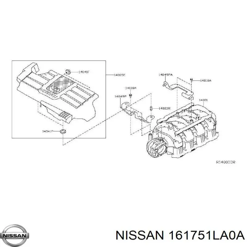 161751LA0A Nissan/Infiniti Uszczelka przepustnicy
