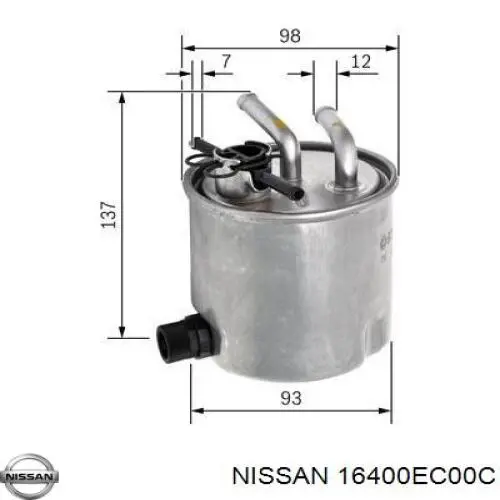 Do koszyka 16400EC00C Nissan/Infiniti Filtr paliwa