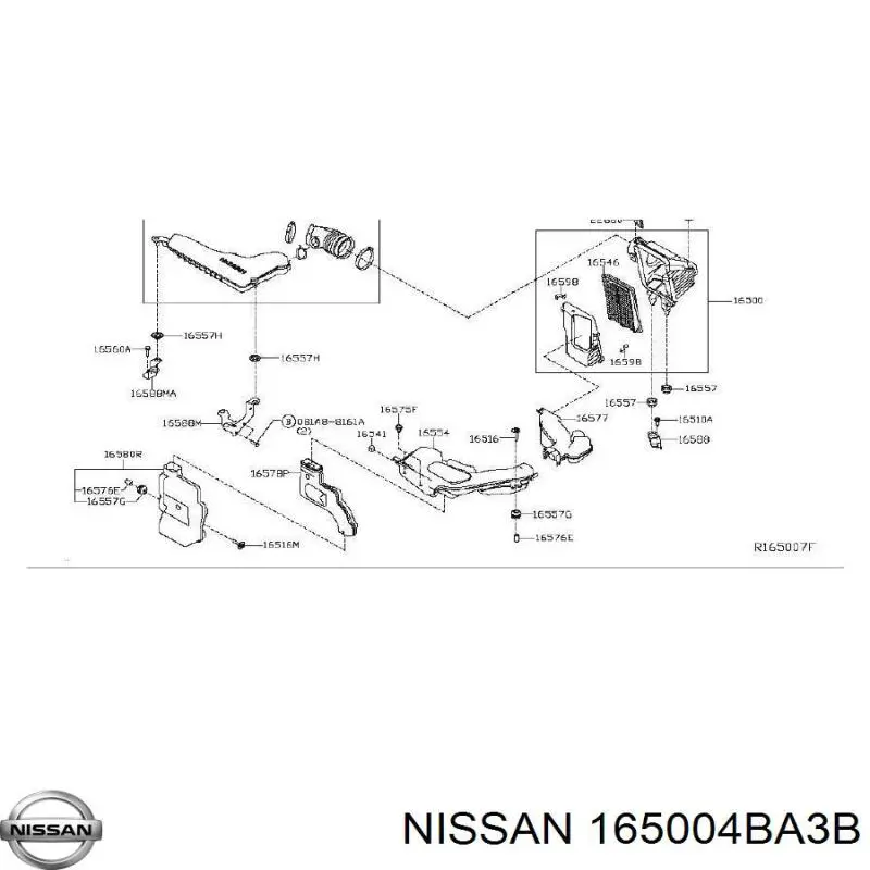 165004BA3B Nissan obudowa filtra paliwa