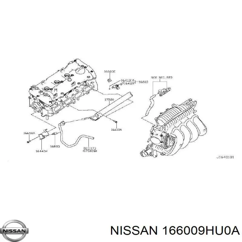 166009HU0A Nissan/Infiniti Wtryskiwacz paliwa