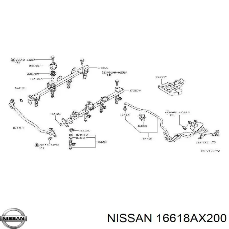 Do koszyka 16618AX200 Nissan/Infiniti Pierścień uszczelniający wtryskiwacza