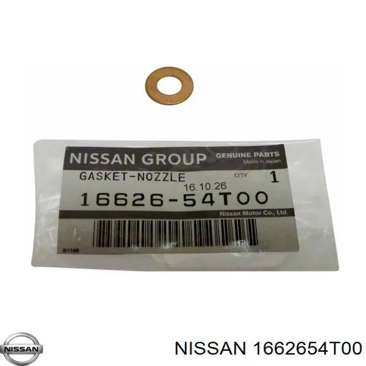1662654T00 Nissan/Infiniti Pierścień uszczelniający wtryskiwacza