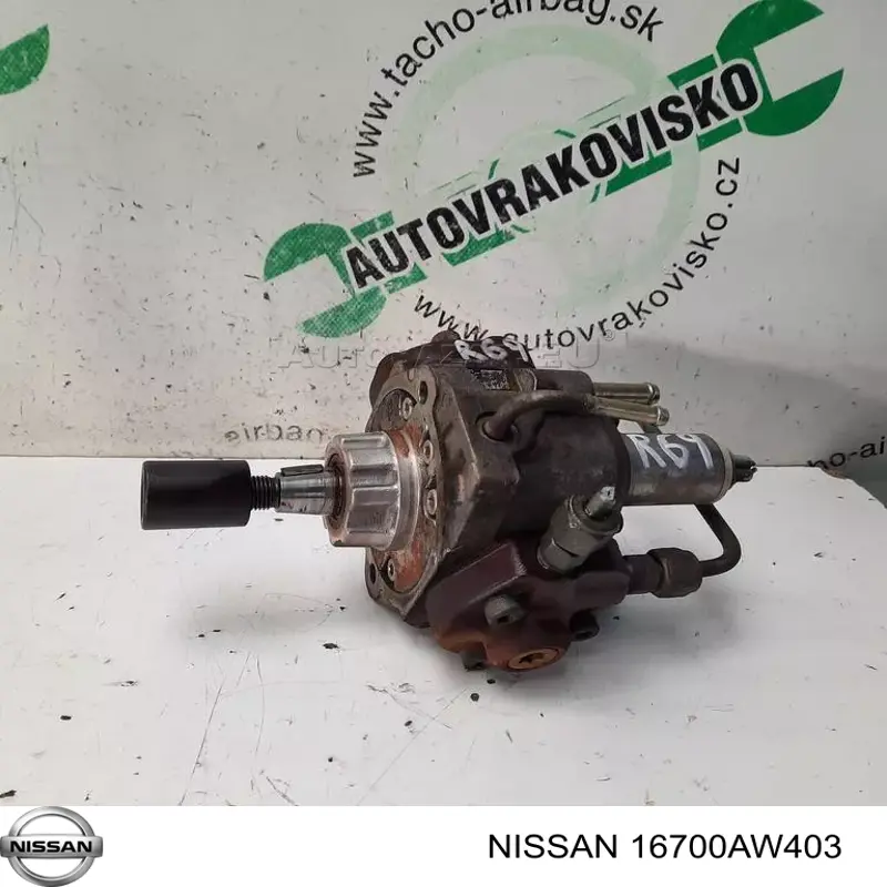 Do koszyka 16700ES61B Nissan/Infiniti Pompa wtryskowa wysokiego ciśnienia