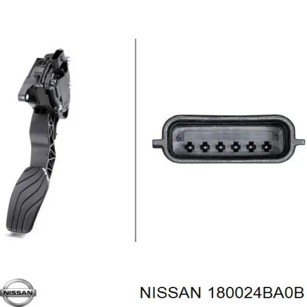 180024BA0B Nissan/Infiniti Pedał przyspieszenia (gazu)