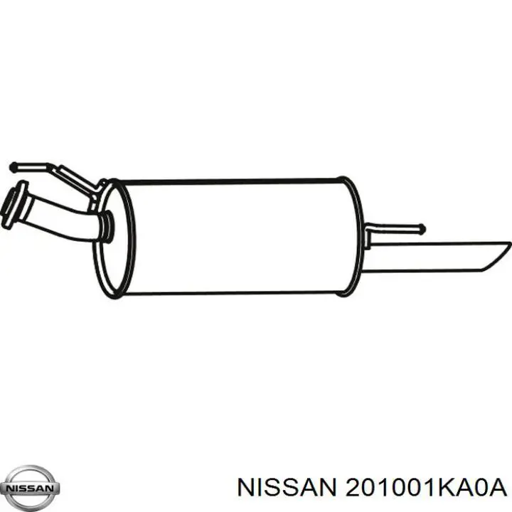 201001KA0A Nissan/Infiniti Tłumik, tylna część
