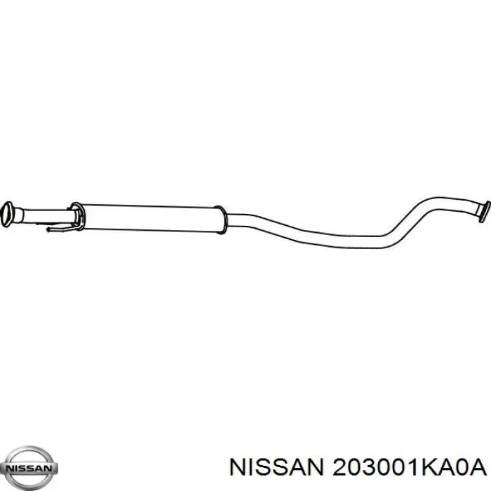 203001KA0A Nissan/Infiniti Tłumik, środkowa część