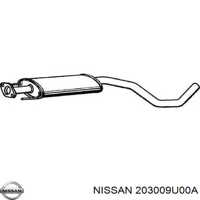 203009U00A Nissan tłumik, środkowa część